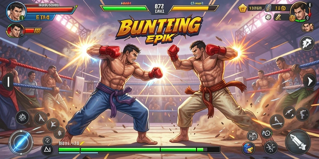Tampilan screenshot dari gameplay 8768 menampilkan pertarungan seru dan karakter yang kuat.