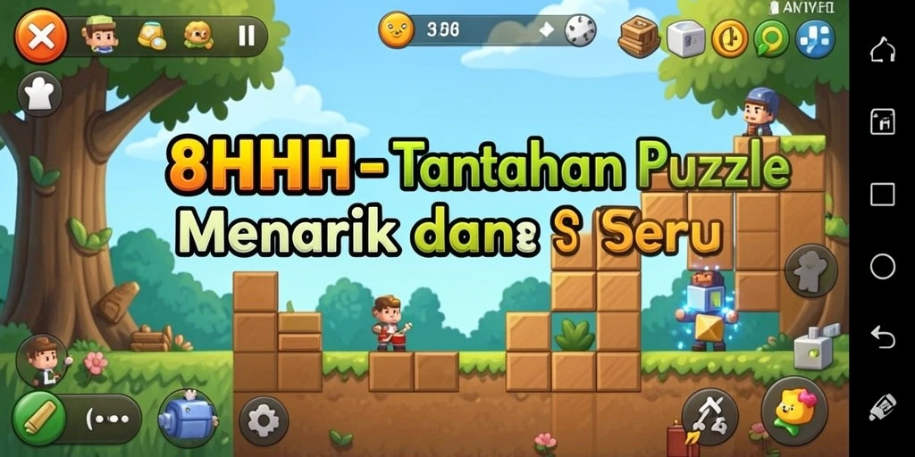Screenshot game 8HHH menampilkan momen seru saat menyelesaikan puzzle.
