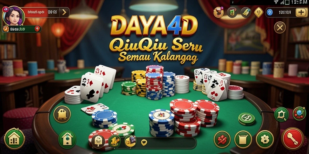 Tangkapan layar gameplay QiuQiu yang seru di DAYA4D.