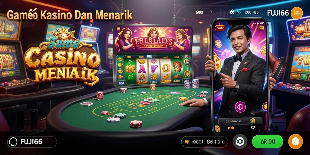 Screenshot utama FUJI66 menampilkan gameplay kasino yang seru.