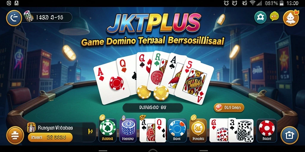 Gameplay menarik dan interaktif dari JKTPLUS di layar permainan.