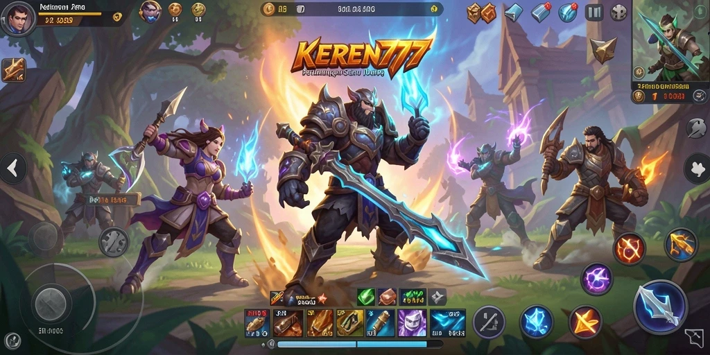 Tampilan gameplay mendebarkan dari KEREN777 dalam dunia ARPG.