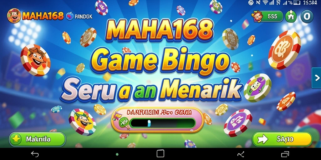 Screenshot utama MAHA168 menampilkan aksi seru Bingo di layar.