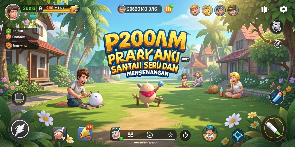 Tangkapan layar P200M menunjukkan aksi gameplay yang penuh warna.