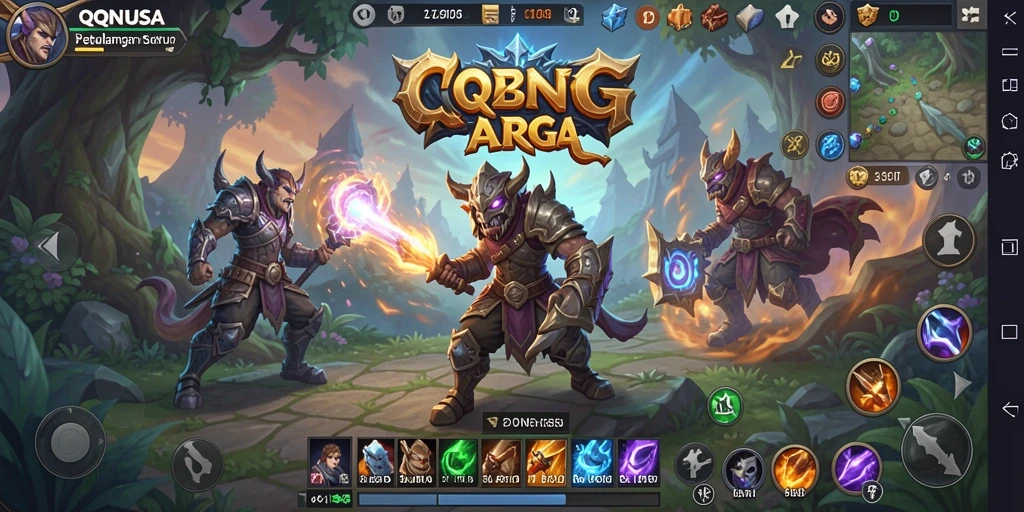 Tangkapan layar gameplay QQNUSA yang menampilkan aksi seru dalam pertarungan ARPG.