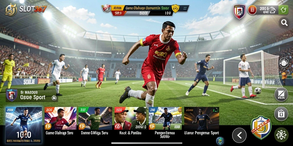 Screenshot utama dari SLOT367 menampilkan aksi olahraga yang mendebarkan.