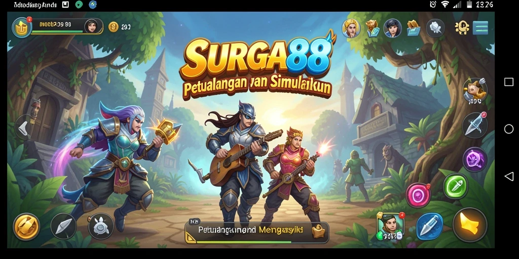 Tangkapan layar dari gameplay <strong>SURGA88</strong> yang menggambarkan petualangan seru dalam dunia simulasi.