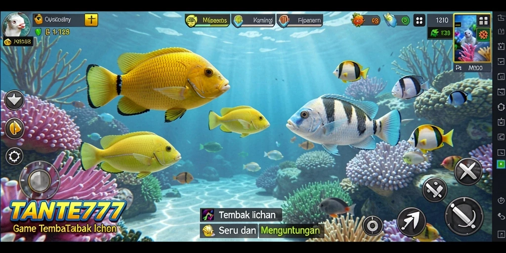 Tampilan gameplay Tembak Ikan yang seru dan menantang.