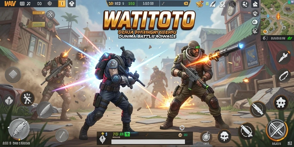 Tangkapan layar memperlihatkan momen intens dari gameplay WATITOTO di medan pertempuran.