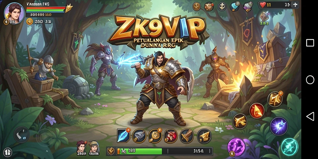 Screenshot gameplay ZK9VIP menunjukkan aksi pertarungan yang mendebarkan.